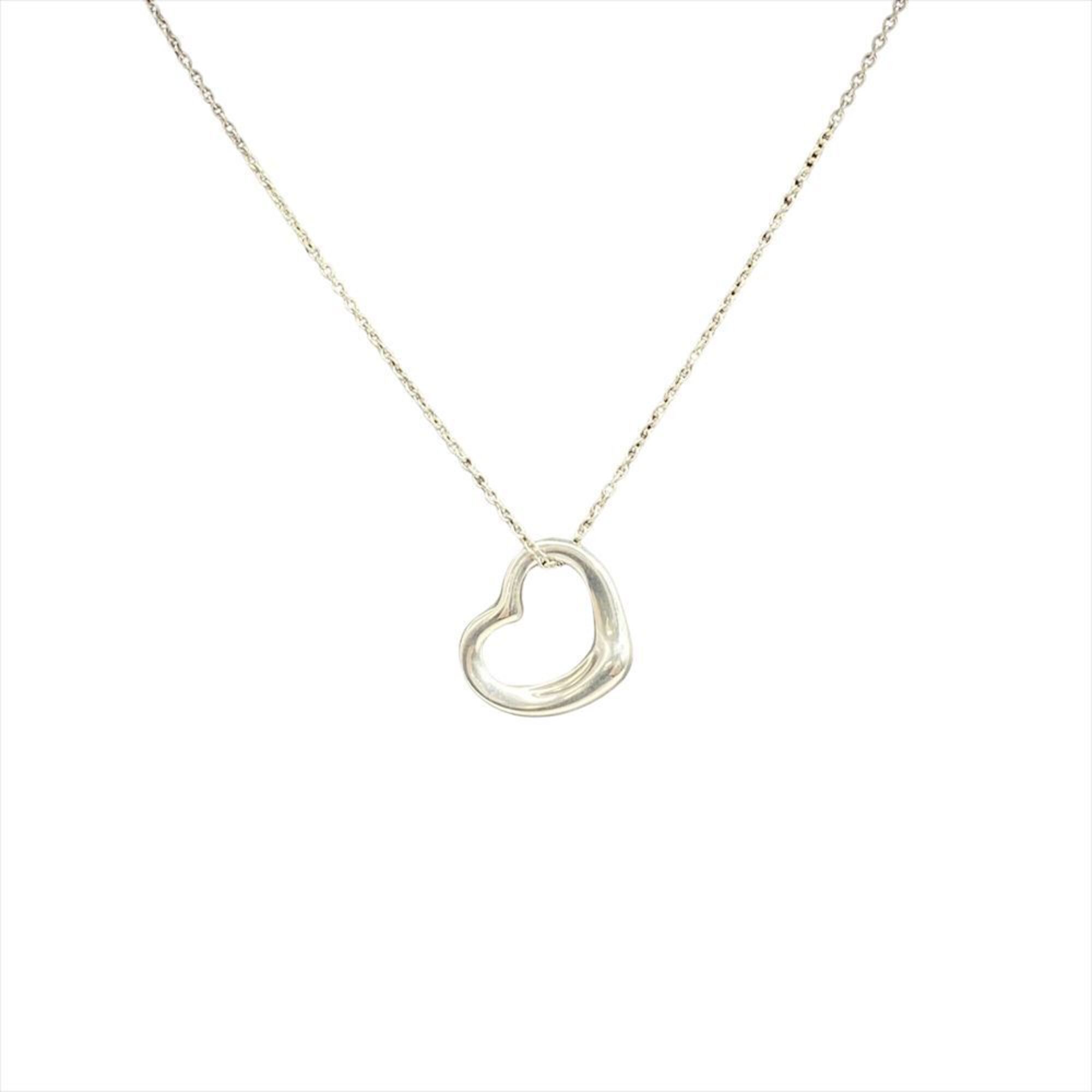 Tiffany & Co. Open Heart Necklace, Sterling Silver, 2.3g, Women's.